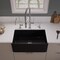 Alfi Brand Black Matte Smooth Apron 30" x 18" Single Bowl Fireclay Farm Sink ABF3018-BM - alternate 2